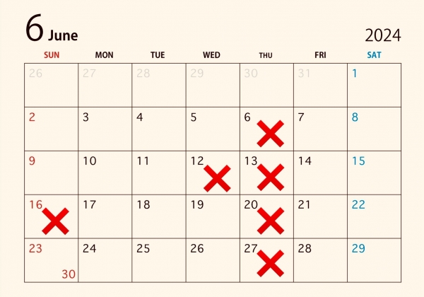 2024/6月カレンダー